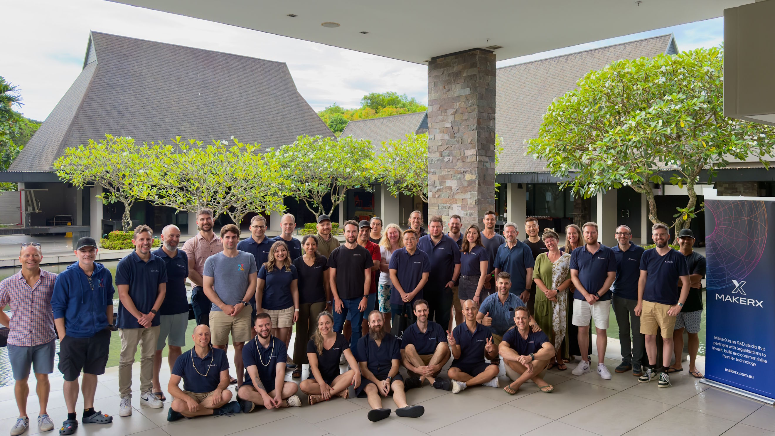 The MakerX team at an offsite in Fiji in 2026